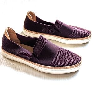 UGG Sammy purple stretch knit slip-on sneakers